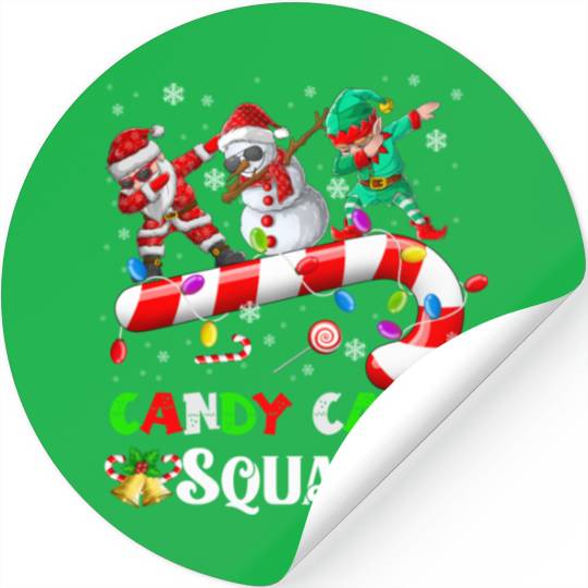 Dabbing Santa Elf Snowman Candy Cane Christmas Stickers
