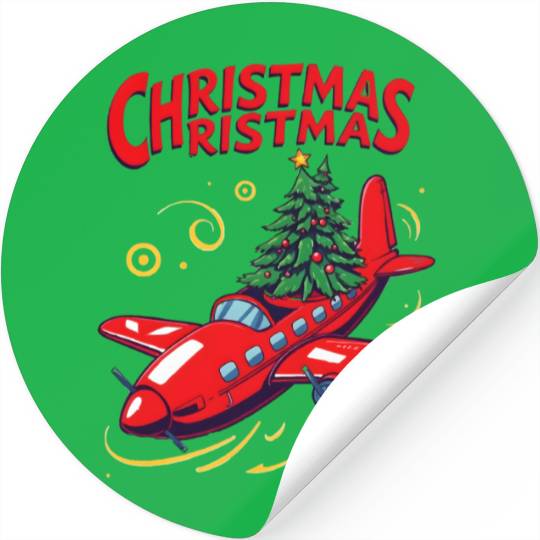 Flying christmas tree Stickers