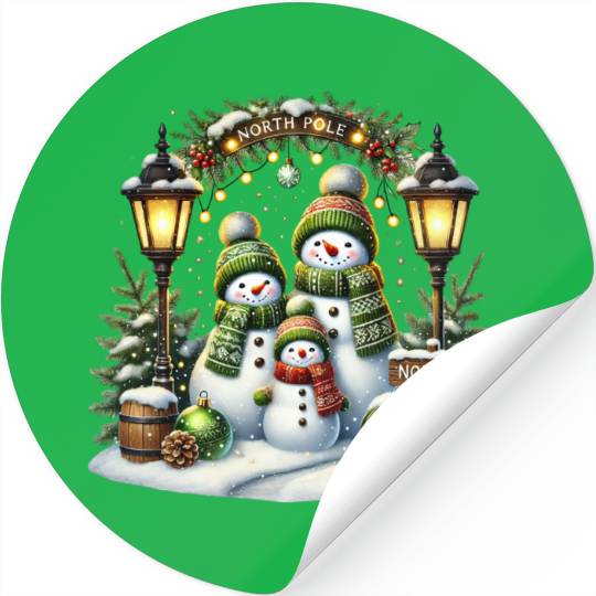Snowman Christmas, Merry Christmas Stickers