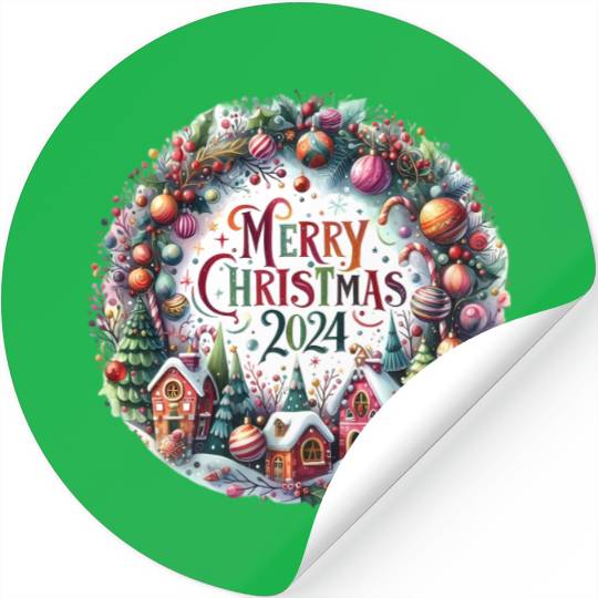 Merry Christmas, Christmas Vintage Stickers