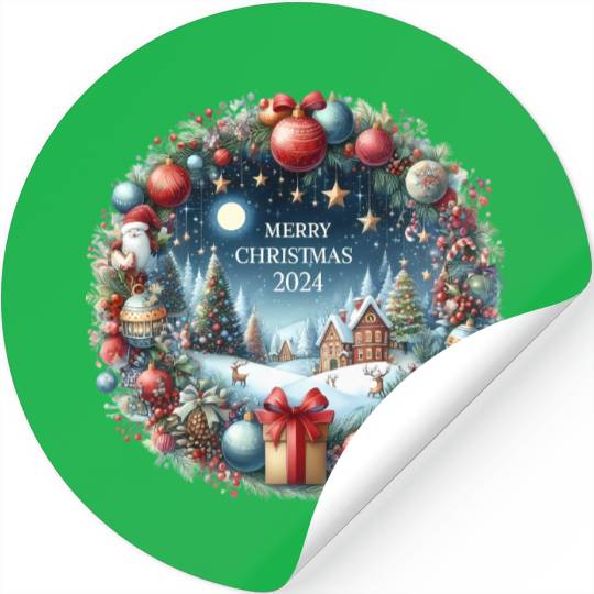 Merry Christmas, Christmas Vintage Stickers