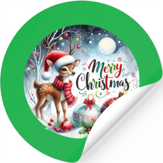Merry Christmas, Christmas Vintage Stickers