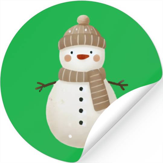 Snowman Christmas, Merry Christmas Stickers