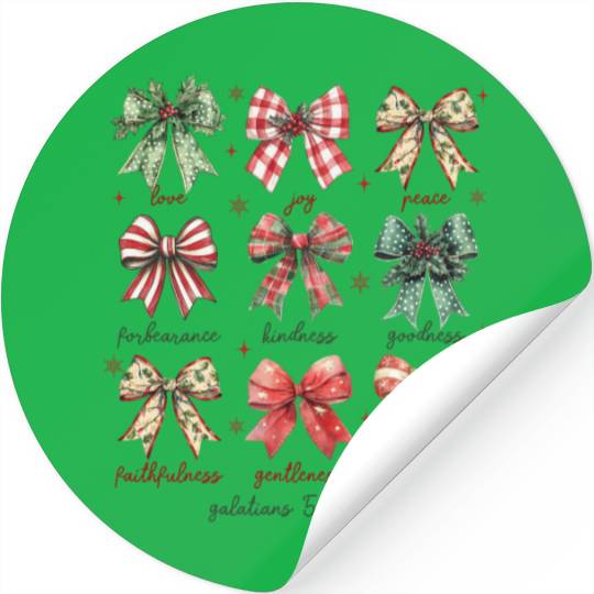 Christmas Bow, Christmas Vintage Stickers