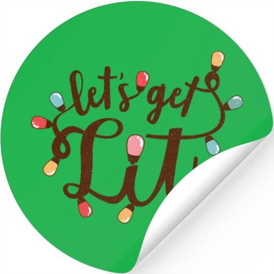 Lets Get Lit, Merry Christmas Stickers