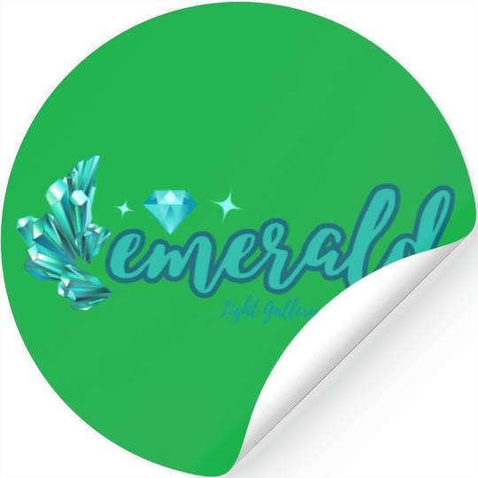 Emerald gemstone jewel Stickers