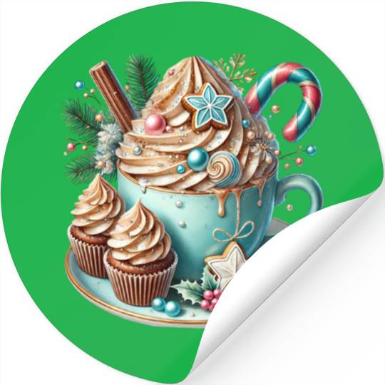 Christmas ice cream, Coquette Chistmas Stickers
