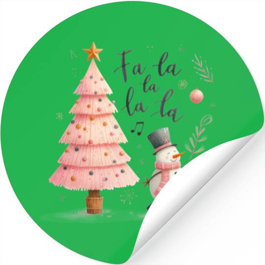 Fa La La La La, Merry Christmas Stickers