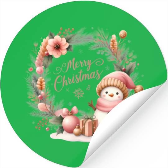 Merry Christmas, Christmas Vintage Stickers