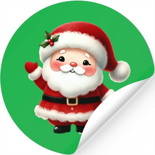 Santa Christmas, Christmas Vintage Stickers