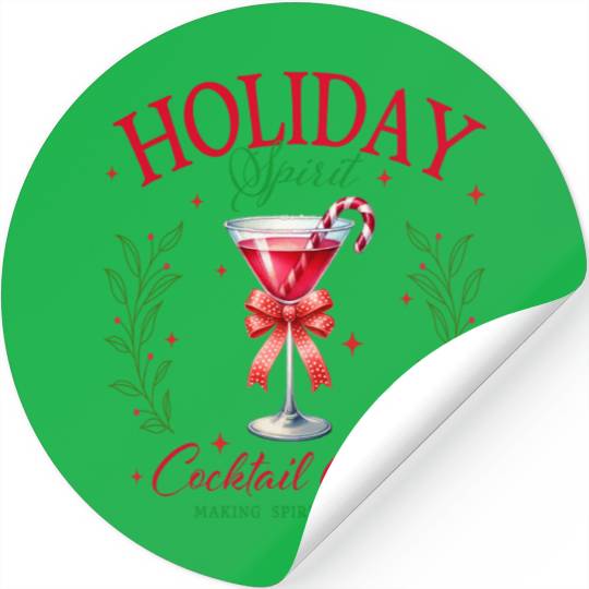 Holiday Spirit Cocktail Club Stickers