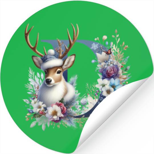 funny christmas deer Stickers
