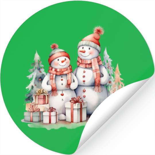 Snowman Christmas, Merry Christmas Stickers