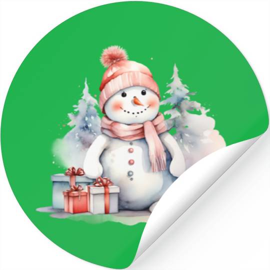 Snowman Christmas, Merry Christmas Stickers