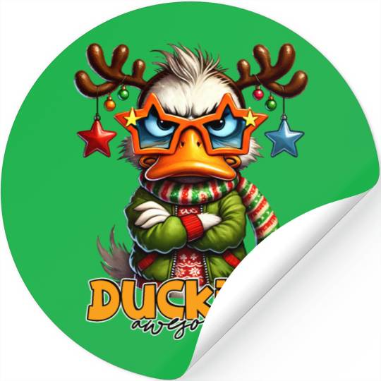 Duck Christmas, Merry Christmas Stickers