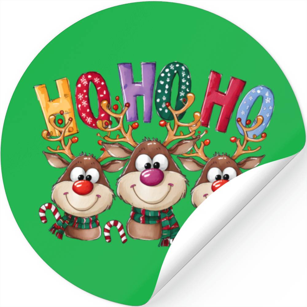 Ho Ho Ho Deer, Merry Christmas Stickers