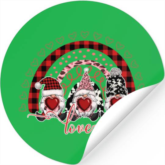 Gnomes Valentines Revelin Stickers