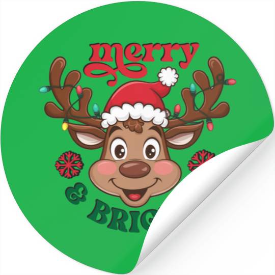 Merry and bright Stickers