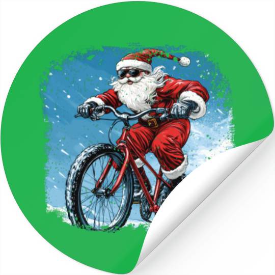Biker Christmas Stickers