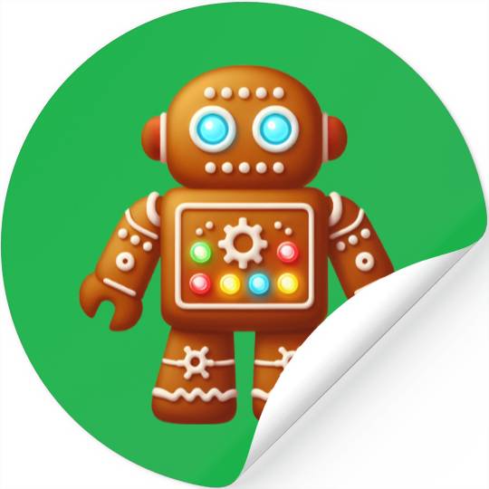 GingerTech Technology Gingerbread Man Stickers