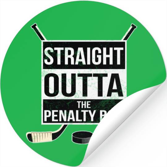 Ice Hockey Straight Outta Penalty Box Funny Stickers