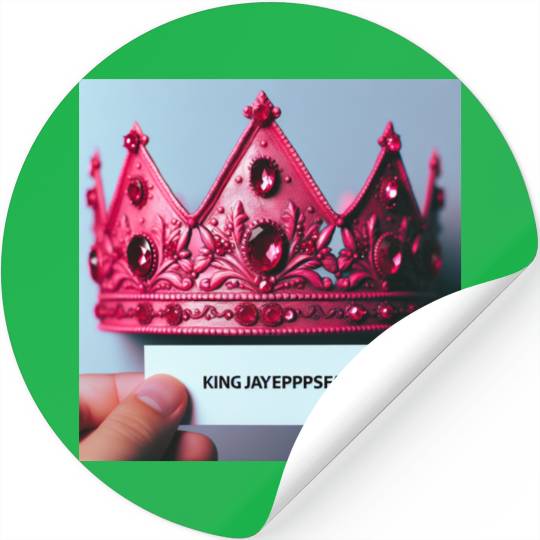 Pink Crown Stickers