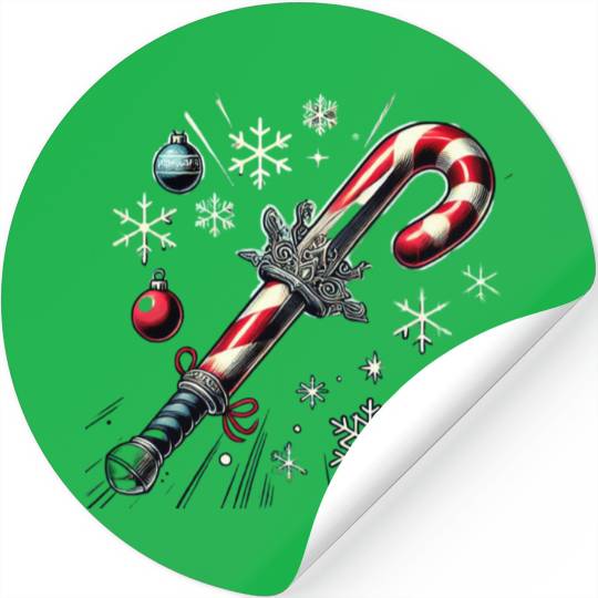 Candy Cane Swordfight: Christmas Battle & Cheer Stickers