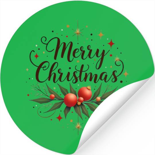 Merry Christmas Toddler Stickers