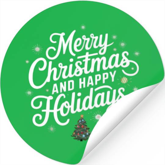 Merry Christmas and happy holiday Stickers