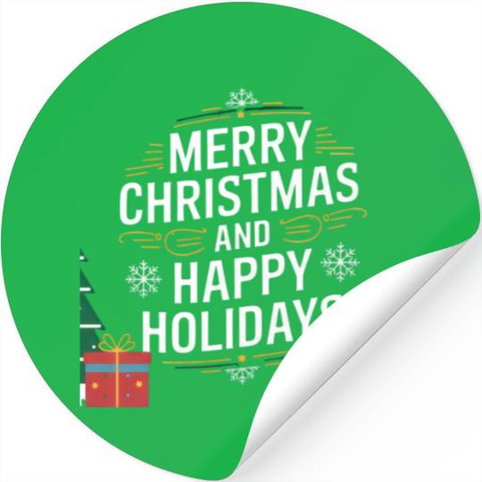 Merry Christmas and happy holiday Stickers