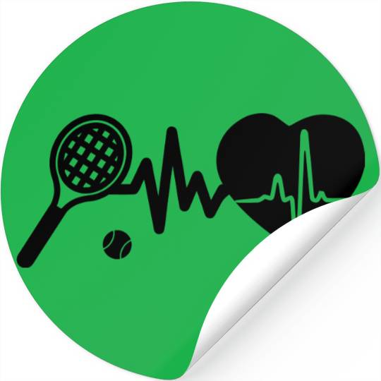 Tennis is life heartbeat for tennis lovers Stickers