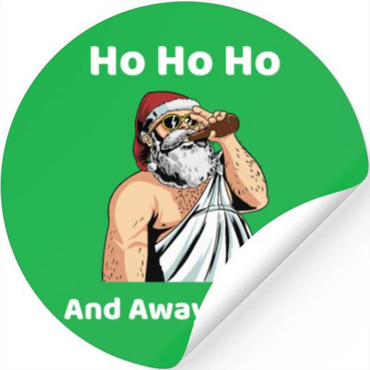 Ho Ho Ho And Away We Go Stickers
