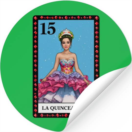 Lotería Quinceañera, Mis XV Hispanic Birthday Stickers