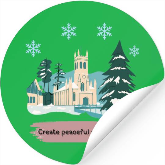 CREATE PEACEFUL SPACES Stickers