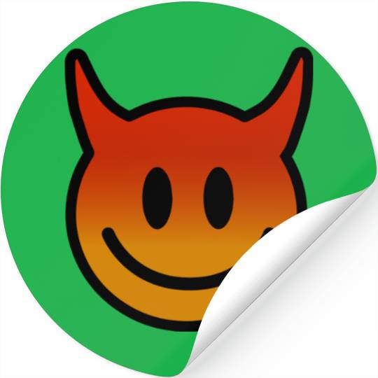 Cute Devil Face – Mischief with a Grin Stickers