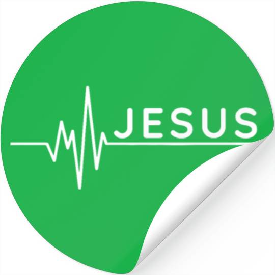 Jesus is my heartbeat Stickers