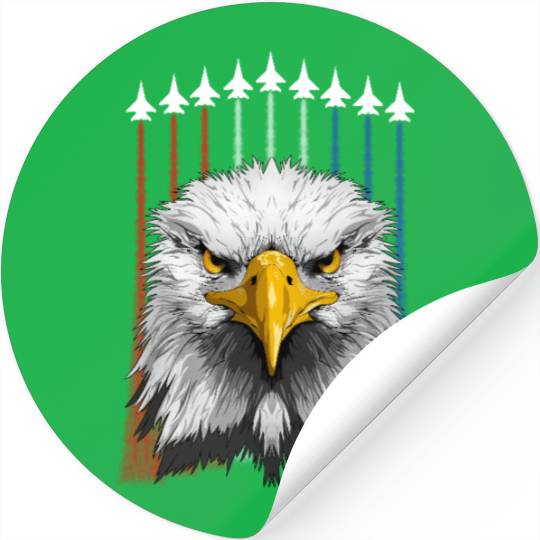 American Flag Patriotic Eagle 4th of July Stickers