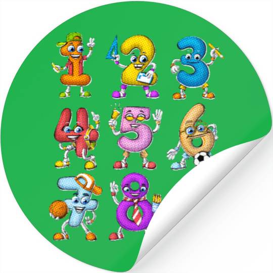 Math Numbers Stickers