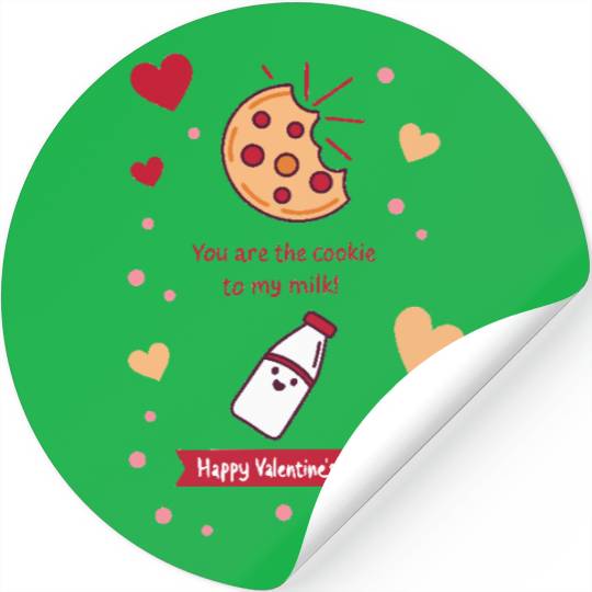 Valentine's Day: You Are The Biscuit For My Milk! Stickers