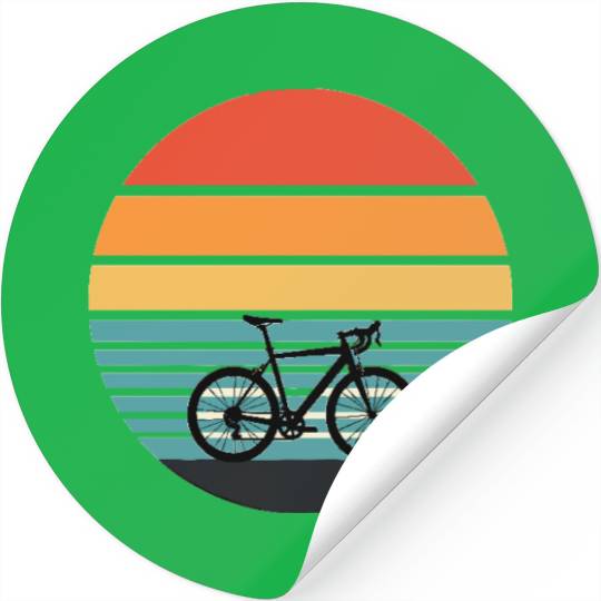 Retro Bicycle Design Minimalist Bike Outfit Stickers