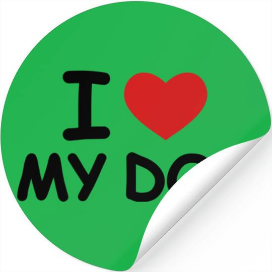 I Love My Dog Stickers