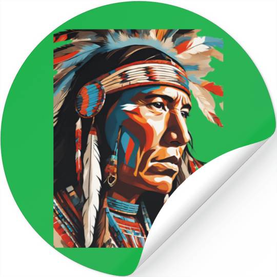 Native American Chief Stickers