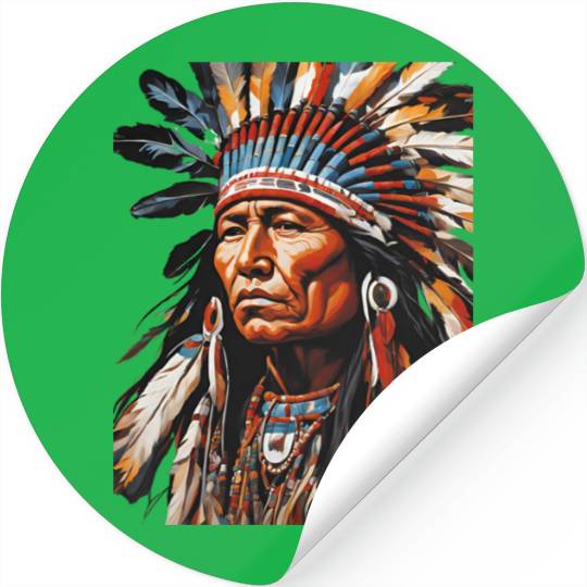 Native American Chief Stickers