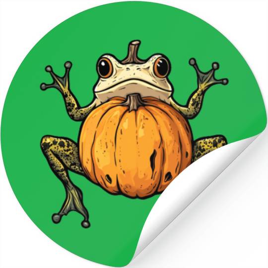 Pumpkin Frog Frog Pumpkin Stickers
