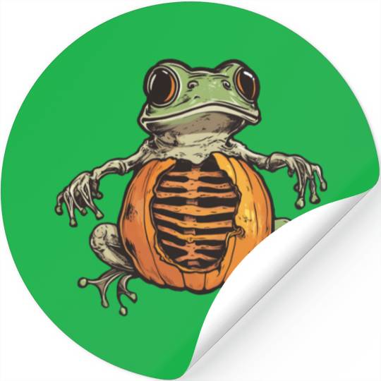 Pumpkin Frog Frog Pumpkin Stickers