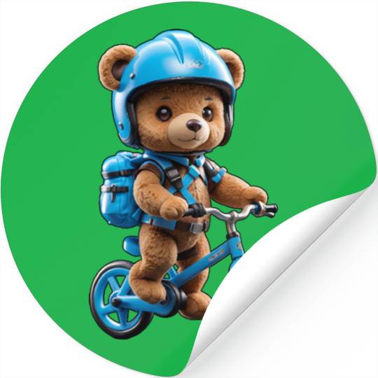 Cycling bear Stickers