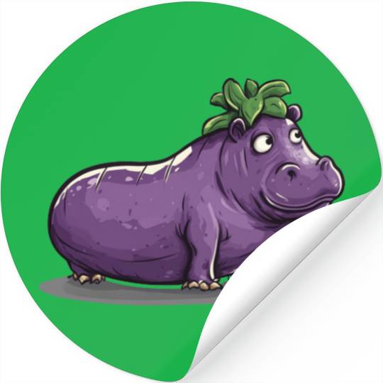 Hip Eggplant Stickers