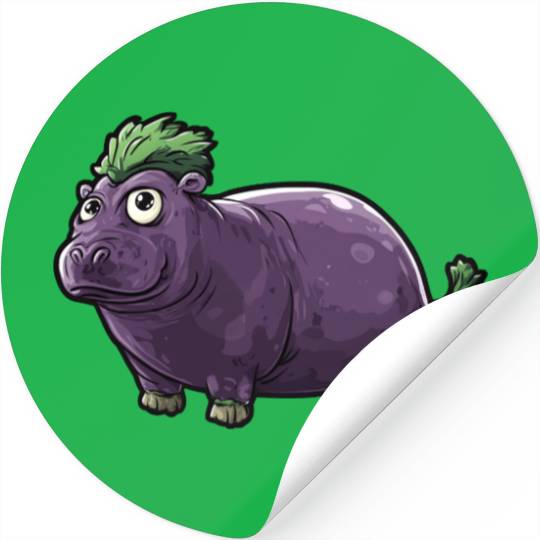 Hip Eggplant Stickers