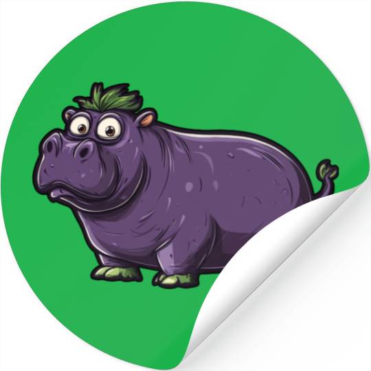 Hip Eggplant Stickers