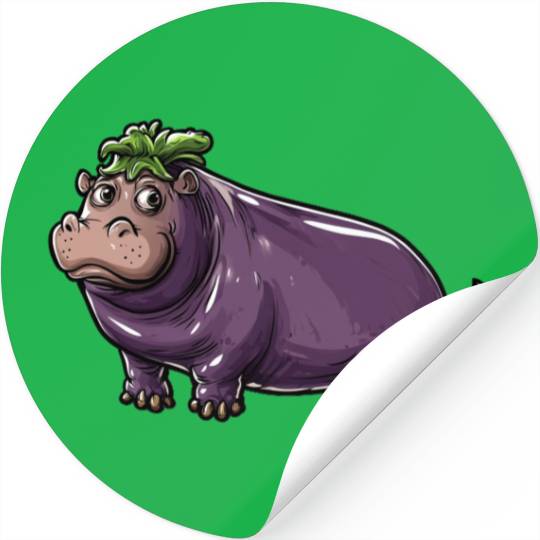 Hip Eggplant Stickers